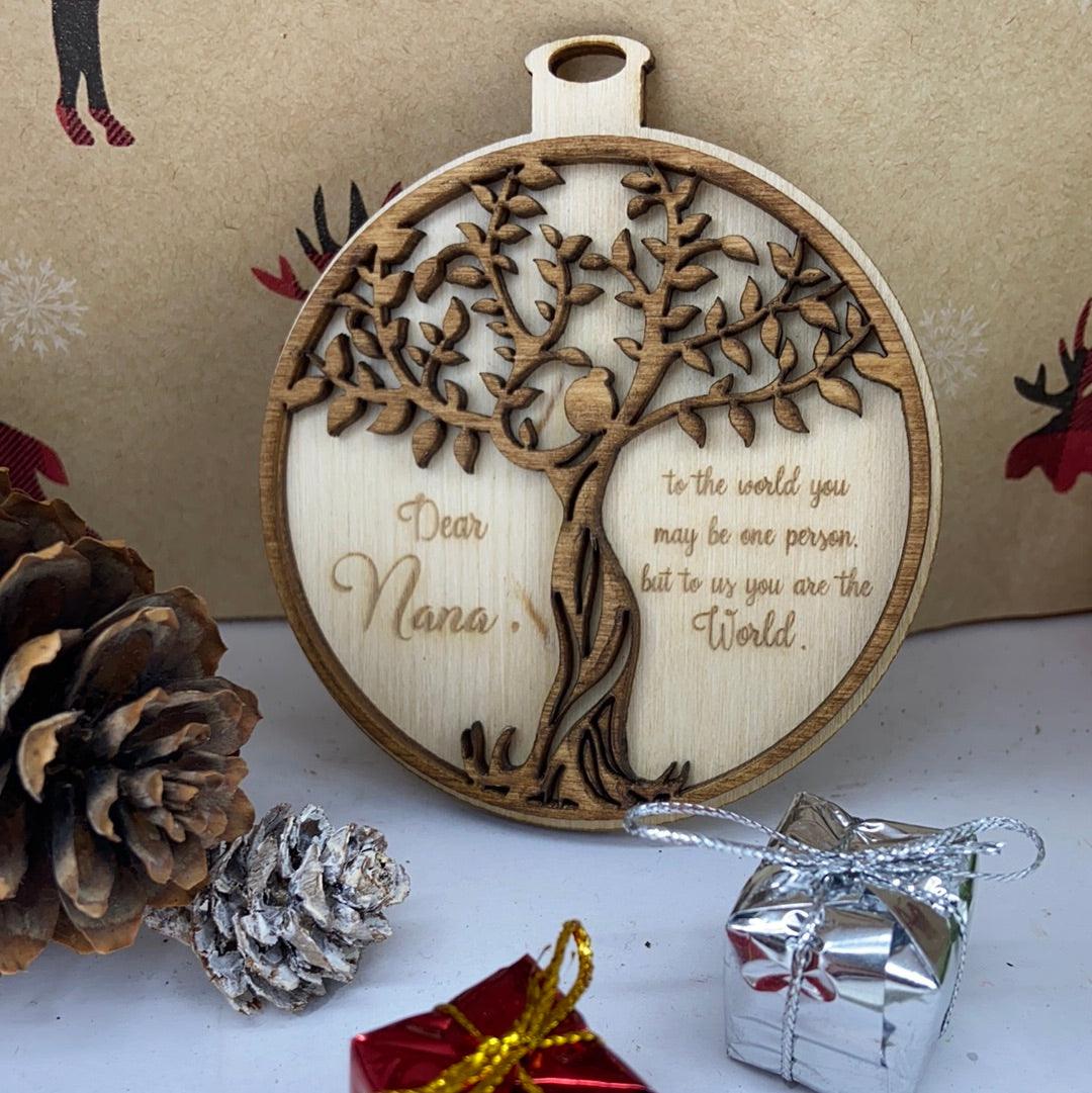 Dear Nana Christmas ornament - Northern Heart Designs