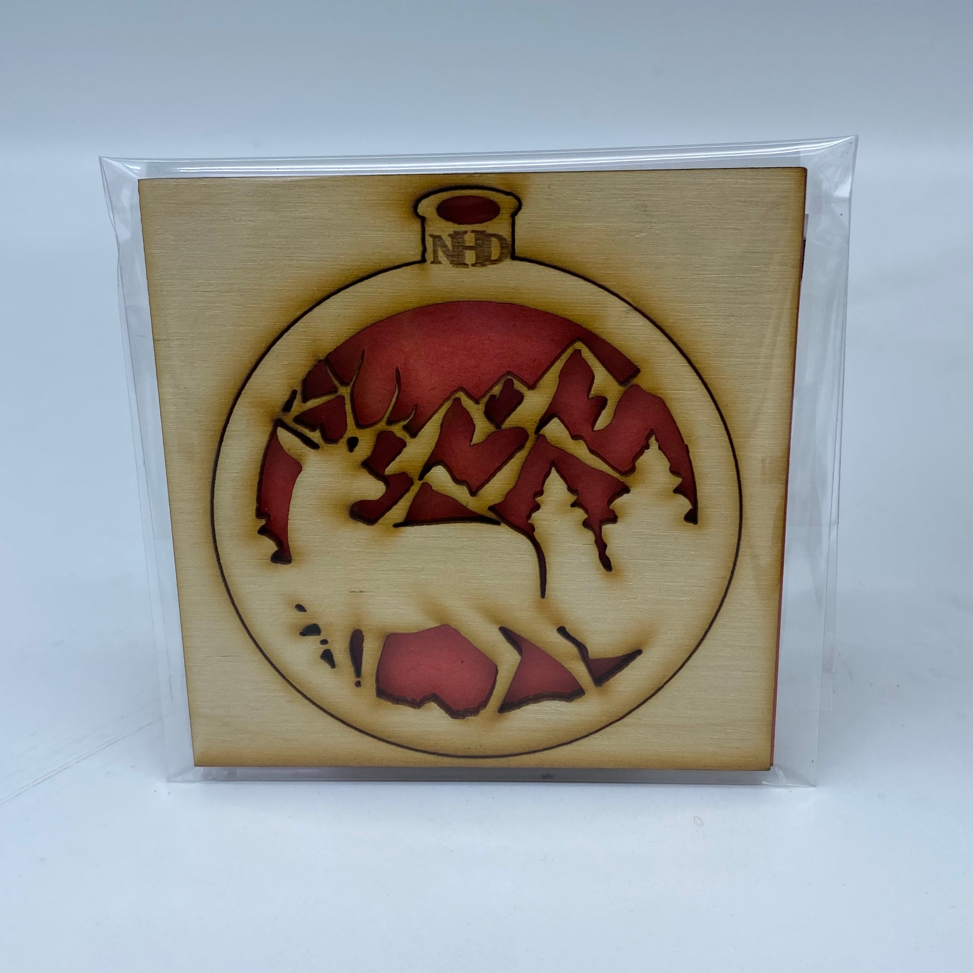 deer and mountains ornament - Northern Heart Designs