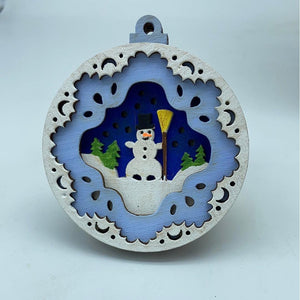 DIY ornament with Snowman - Northern Heart Designs