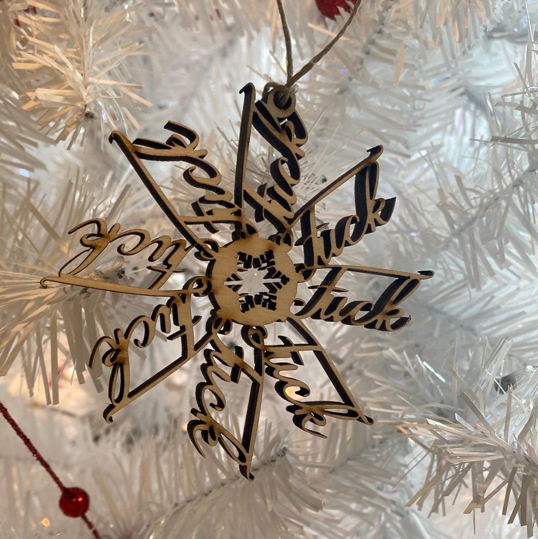 F*ckFlake Snowflake - Ornament - Northern Heart Designs