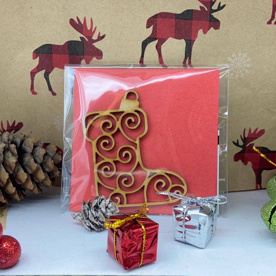 Fancy Christmas Stocking Ornament - Northern Heart Designs