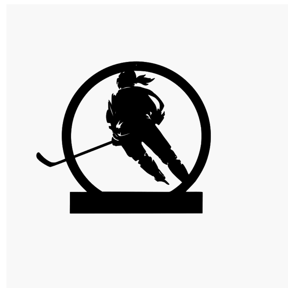 Female Hockey player Monogram