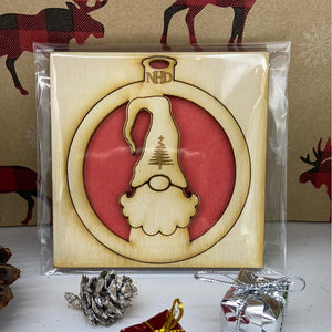 gnome w/tree hat ornament - Northern Heart Designs