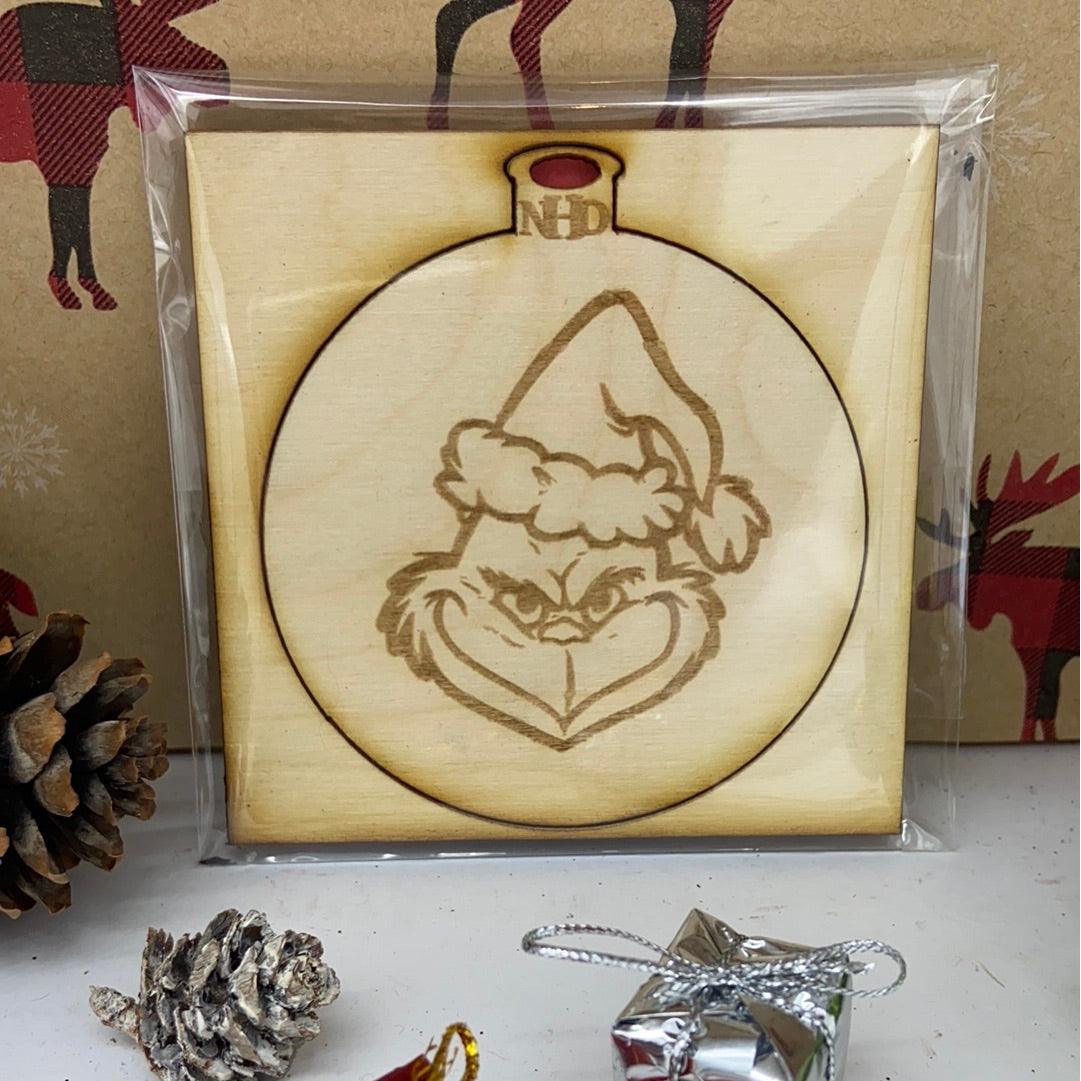 Happy Grinch ornament - Northern Heart Designs