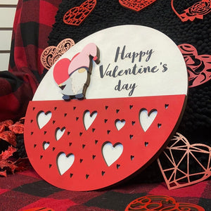 Happy Valentines with gnome and heart - Northern Heart Designs
