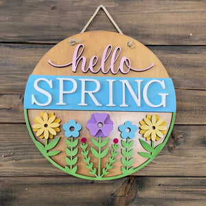 Hello spring with flowers - Northern Heart Designs