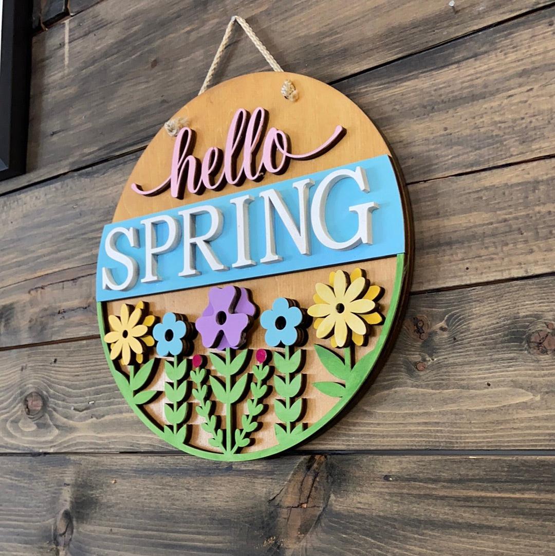 Hello spring with flowers - Northern Heart Designs
