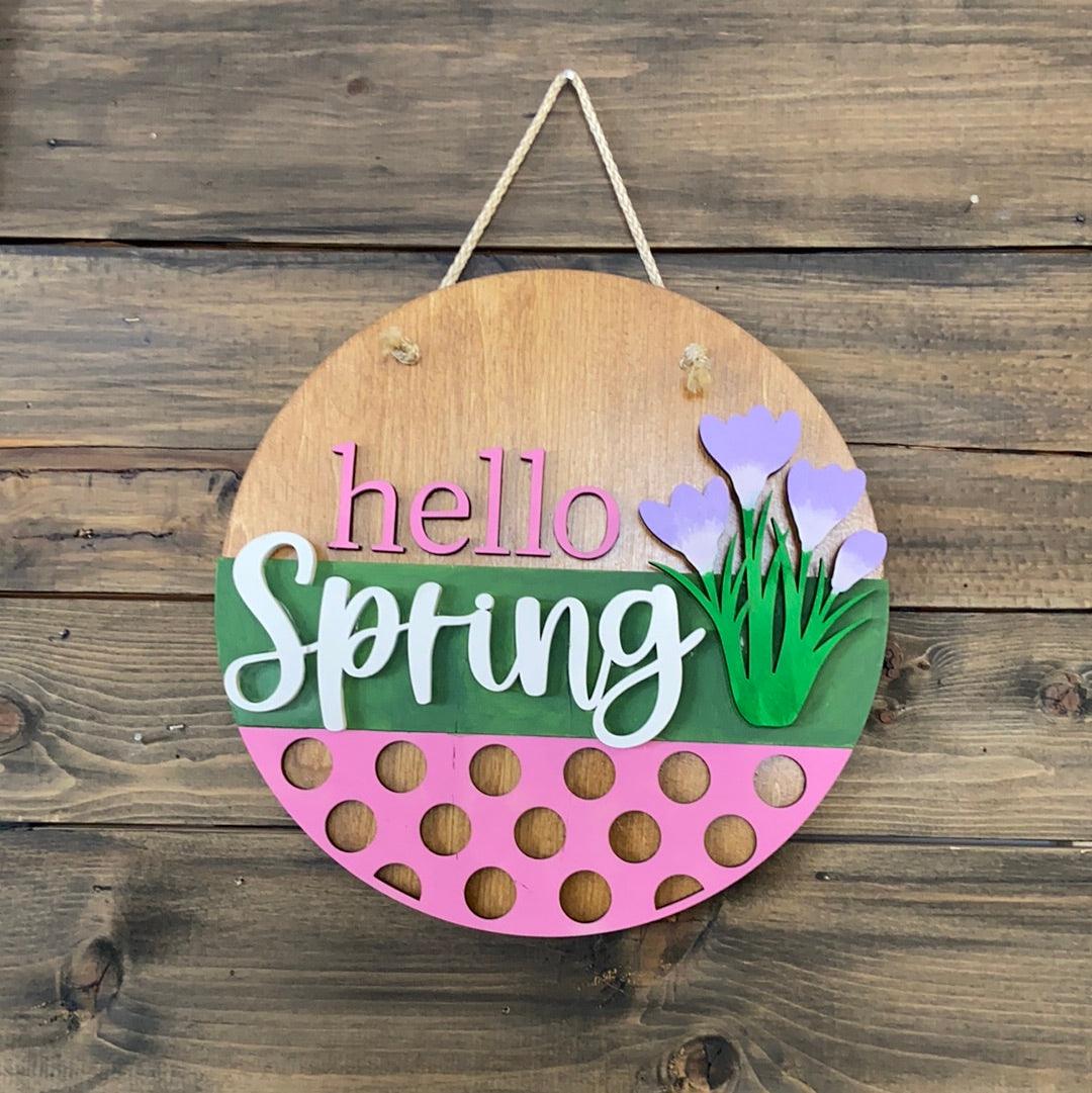 Hello spring with polka dots - Northern Heart Designs