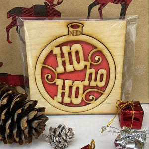 ho ho ho ornament - Northern Heart Designs