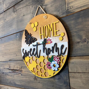 Home sweet home with bee - Northern Heart Designs