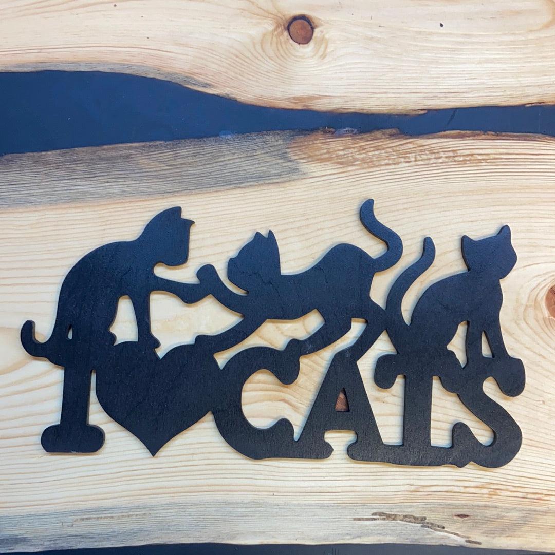 I love cats sign - Northern Heart Designs