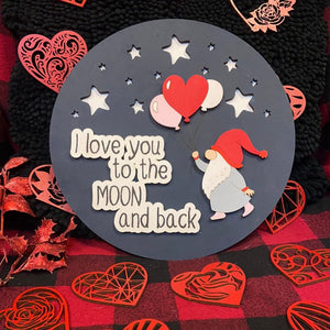 I love you to the moon and back gnome - Northern Heart Designs