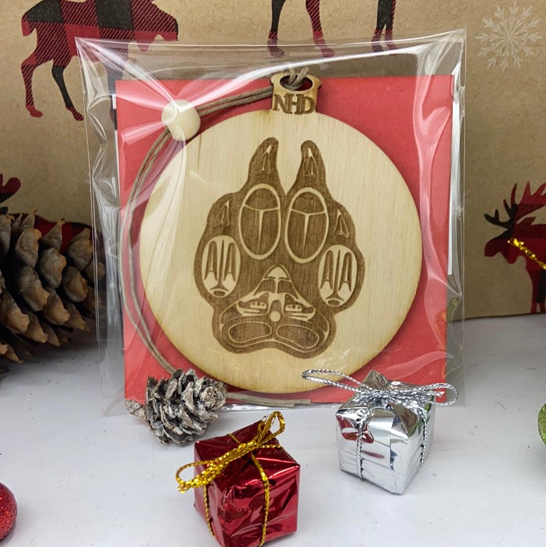 Indigenous Paw Print Ornament - Northern Heart Designs