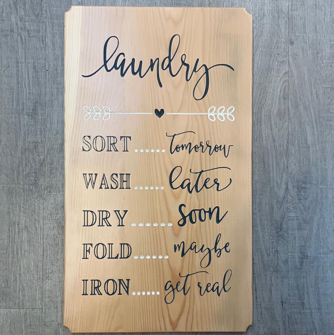Laundry Collection Point Sign Laundry Sign | Funny Laser Engraved Wood Sign - Northern Hart Designs