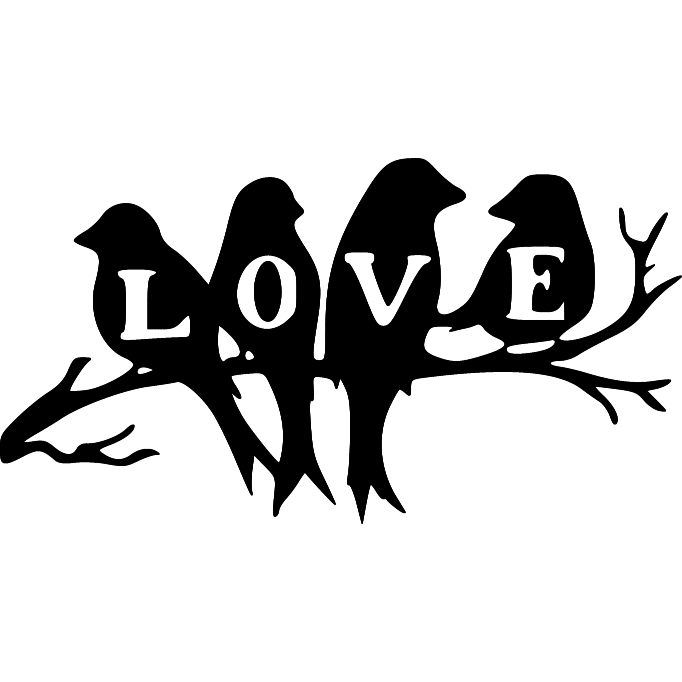 Love Birds On Branch - Northern Heart Designs