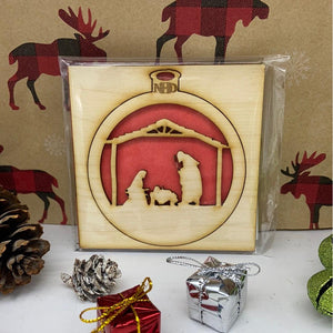 Manger ornament - Northern Heart Designs