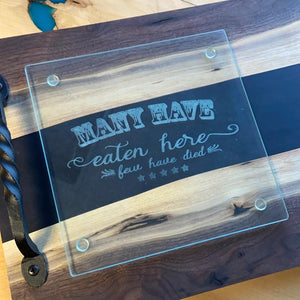 “Many have eaten here” hot plate - Northern Heart Designs