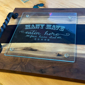 “Many have eaten here” hot plate - Northern Heart Designs
