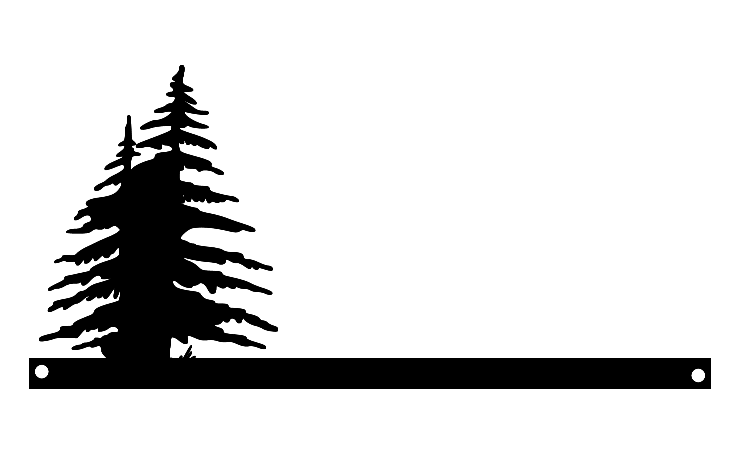 Modern Address sign with trees - Northern Heart Designs