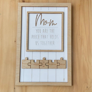 Mom Puzzle Sign - Northern Heart Designs