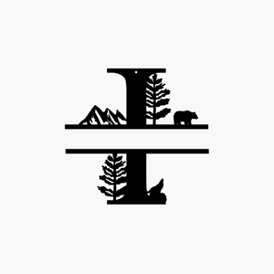 Mountain Themed Monogram - Northern Heart Designs