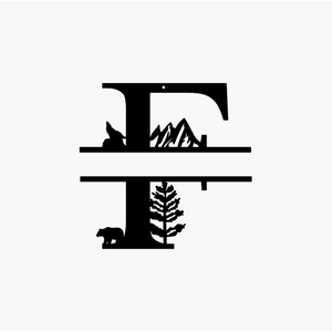 Mountain Themed Monogram - Northern Heart Designs