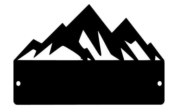 Mountains address sign - Northern Heart Designs