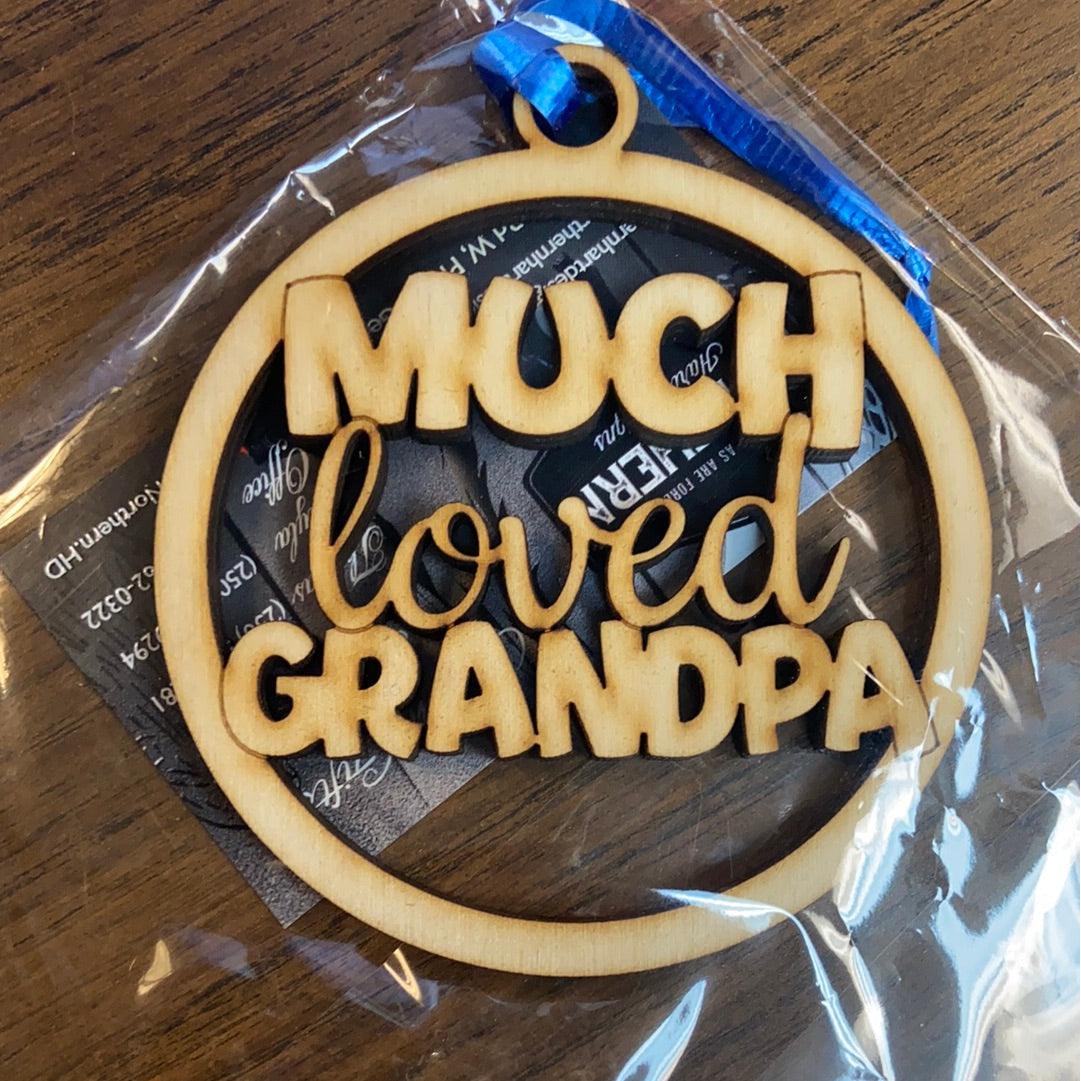 Much loved grandpa ornament - Northern Heart Designs