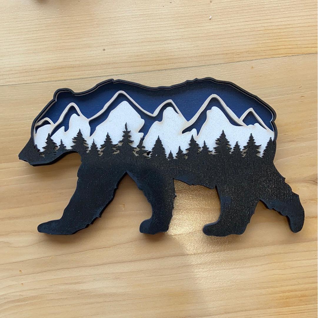 Multi-layer midnight bear - Northern Heart Designs
