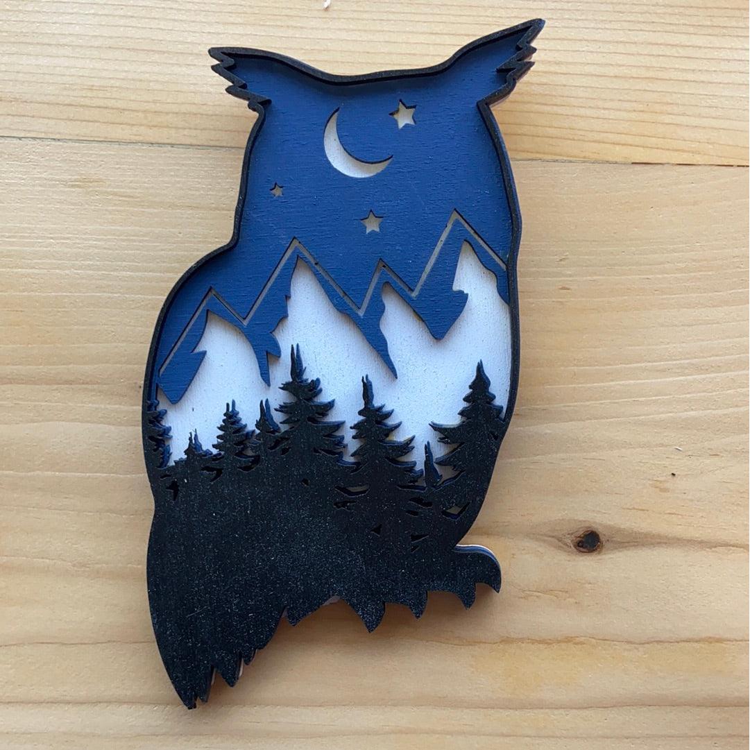 Owl midnight multi-layer - Northern Heart Designs