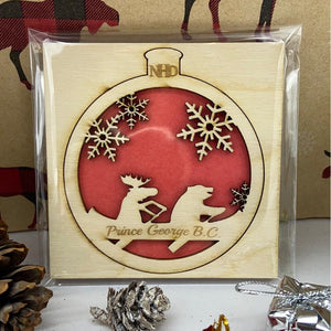 Pg bear & moose ornament - Northern Heart Designs