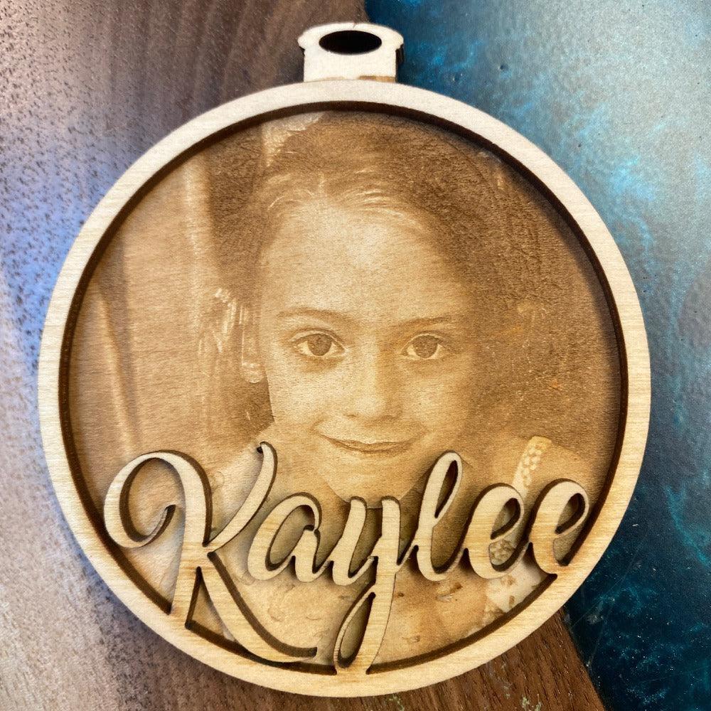 Photo engraved ornament - Northern Heart Designs