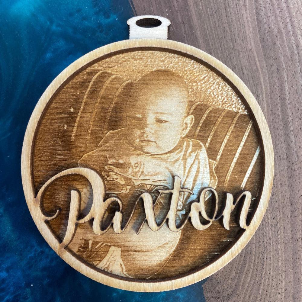 Photo engraved ornament - Northern Heart Designs