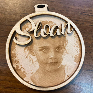 Photo engraved ornament - Northern Heart Designs