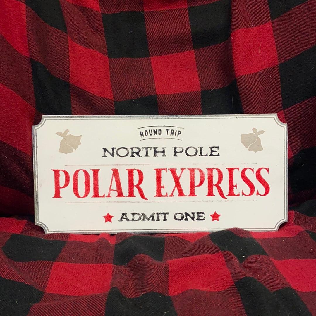 Polar express ticket wall decor - Northern Heart Designs