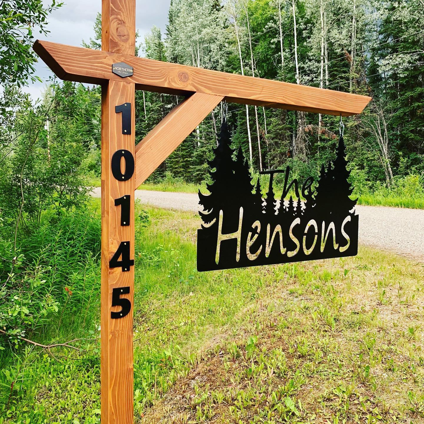Post With Sign Combo - Northern Hart Designs