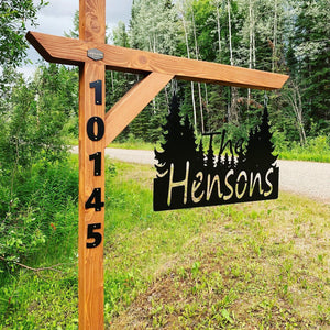Post With Sign Combo - Northern Hart Designs