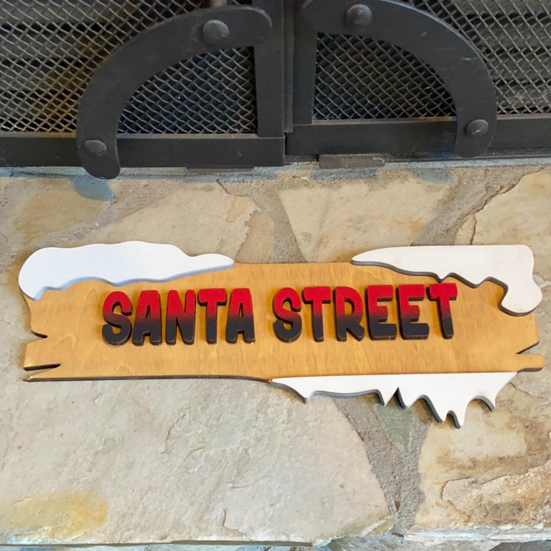 Santa street sign - Northern Heart Designs