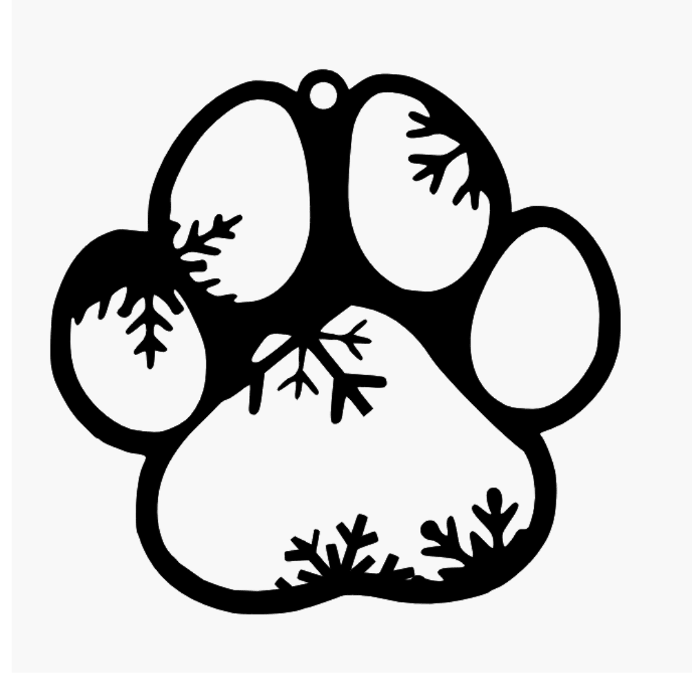 Snowflake Paw Print
