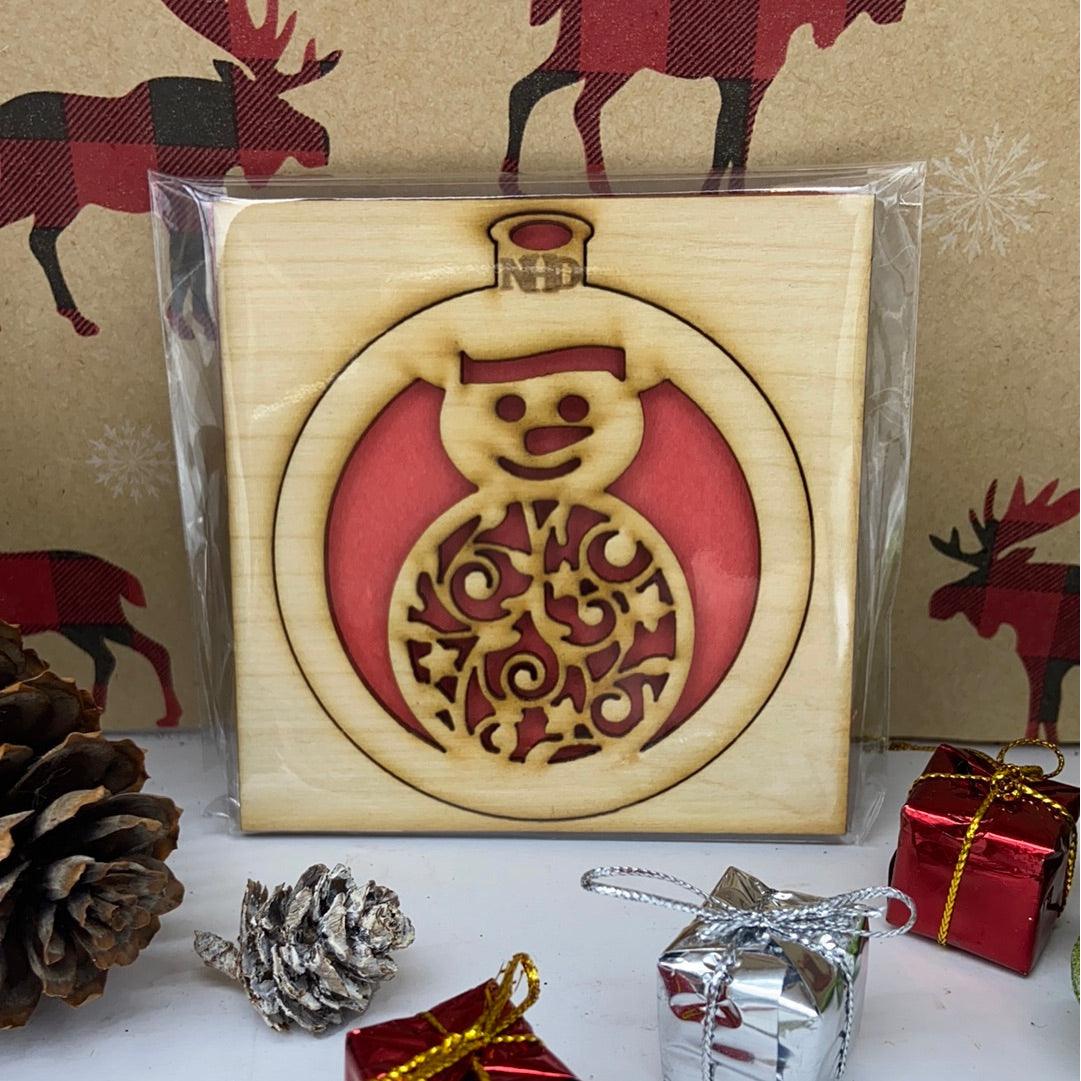 snowman ornament - Northern Heart Designs