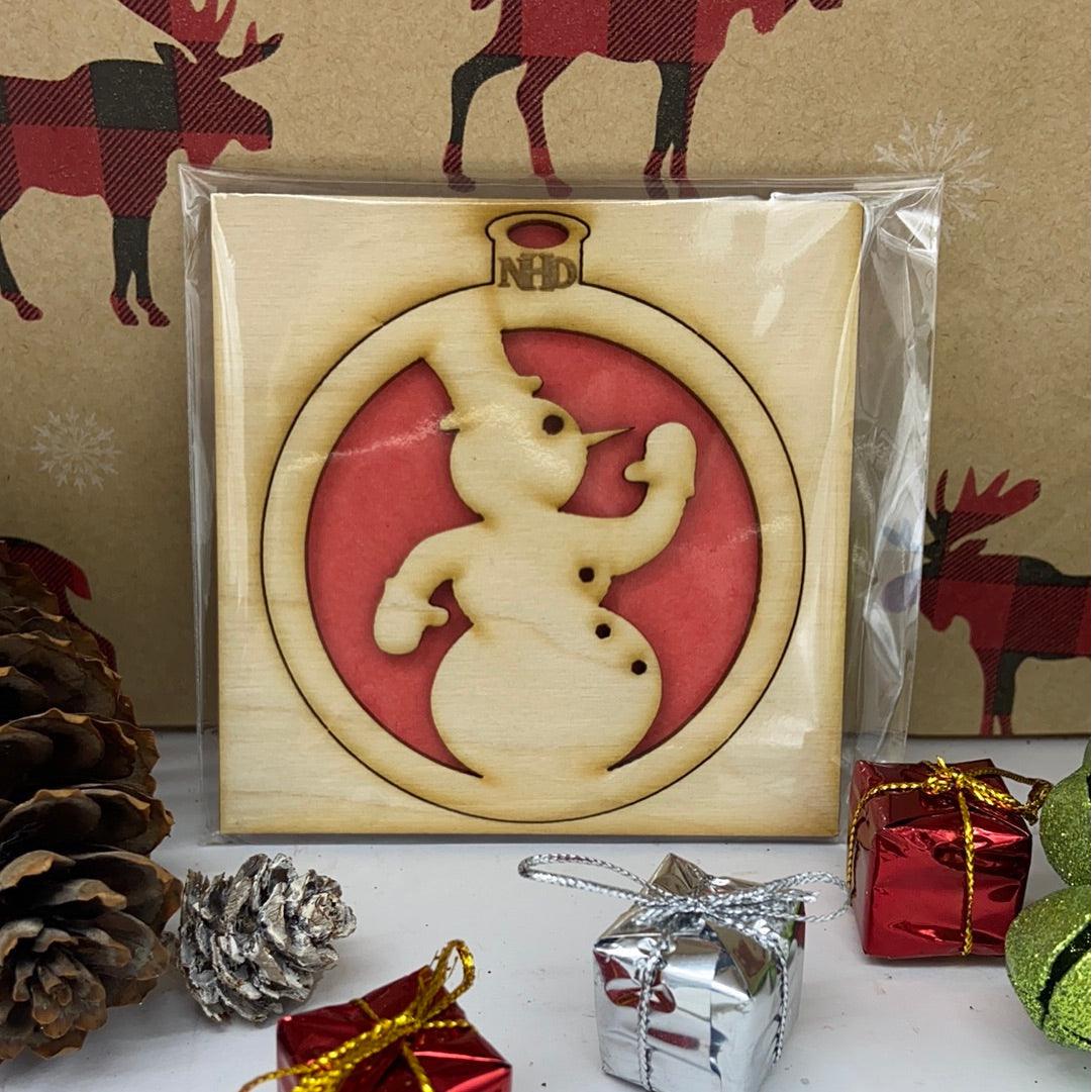 snowman ornament - Northern Heart Designs