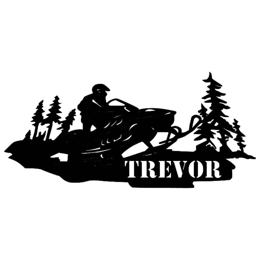 Snowmobile Monogram - Northern Heart Designs