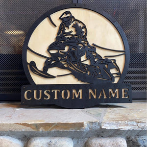 Snowmobile Name Sign - Northern Heart Designs