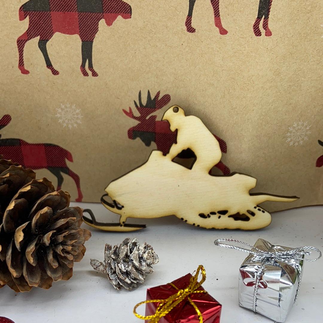 snowmobile ornament - Northern Heart Designs