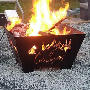 Tapered Fire Pit with Customizable Artwork - Northern Heart Designs