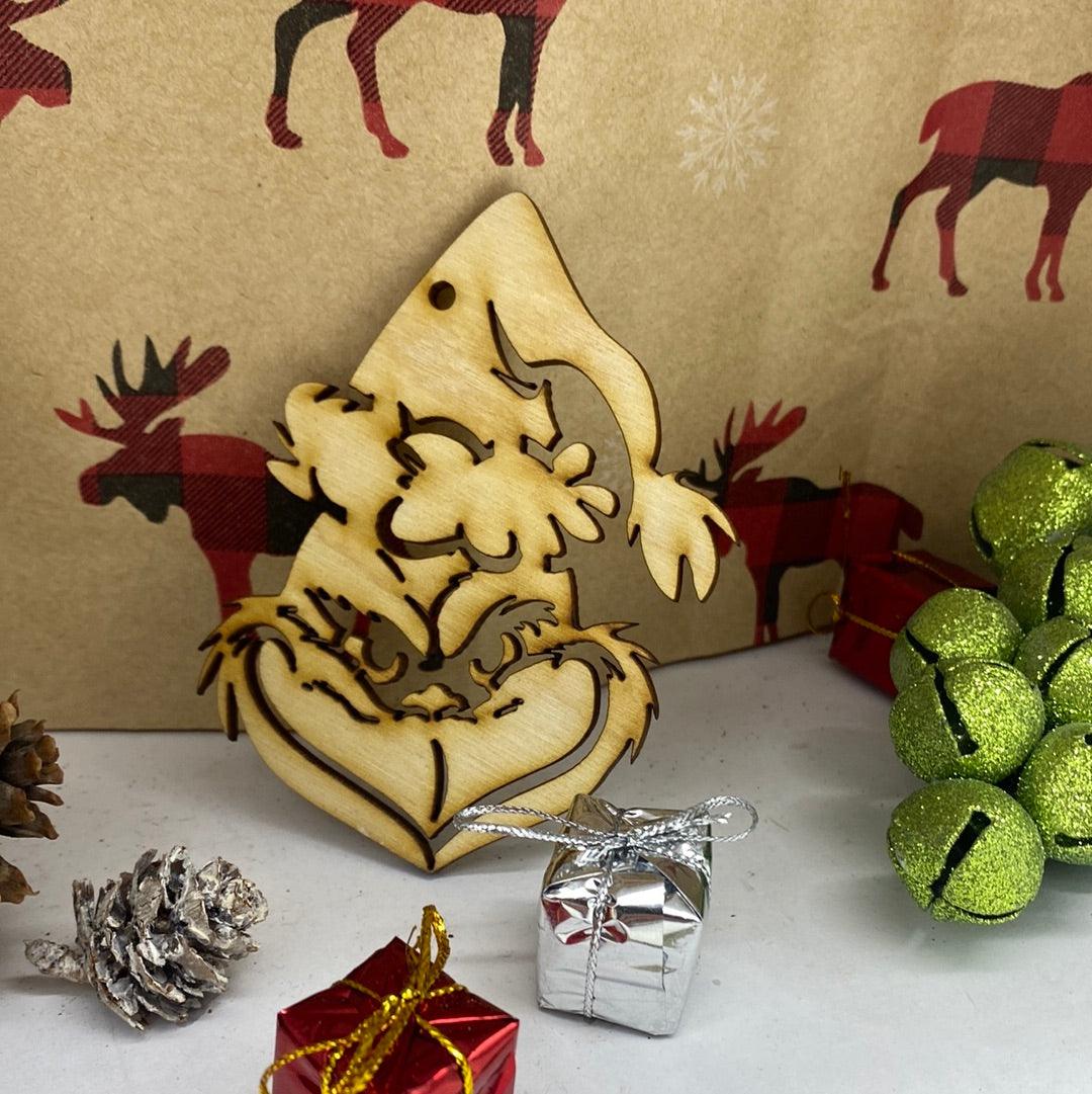 The grinch ornament - Northern Heart Designs