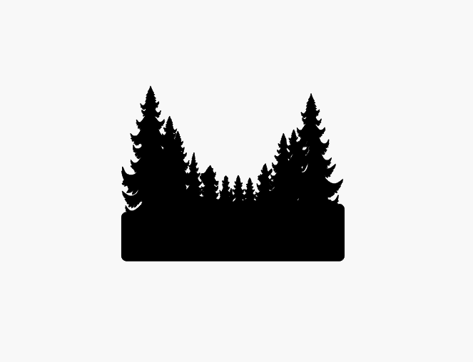 Tree Silhouette address sign - Northern Hart Designs