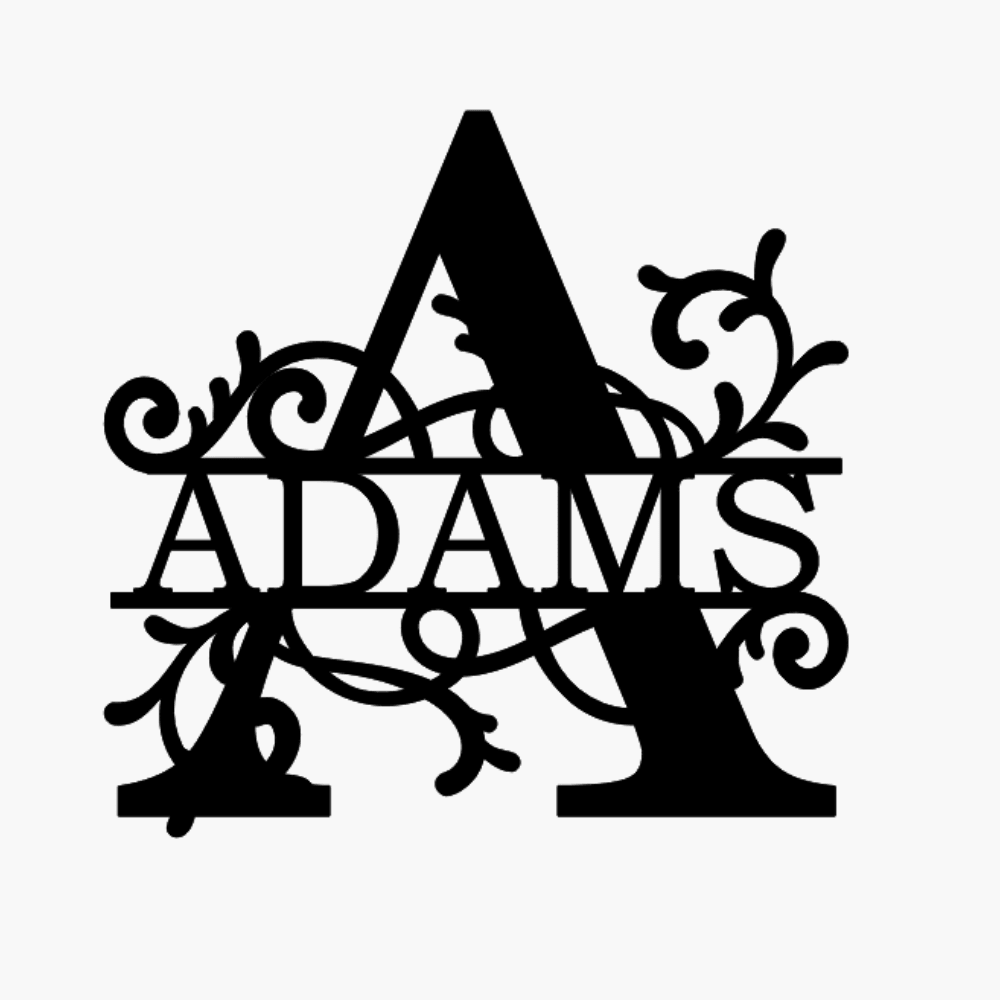 Vines Monograms - Northern Hart Designs