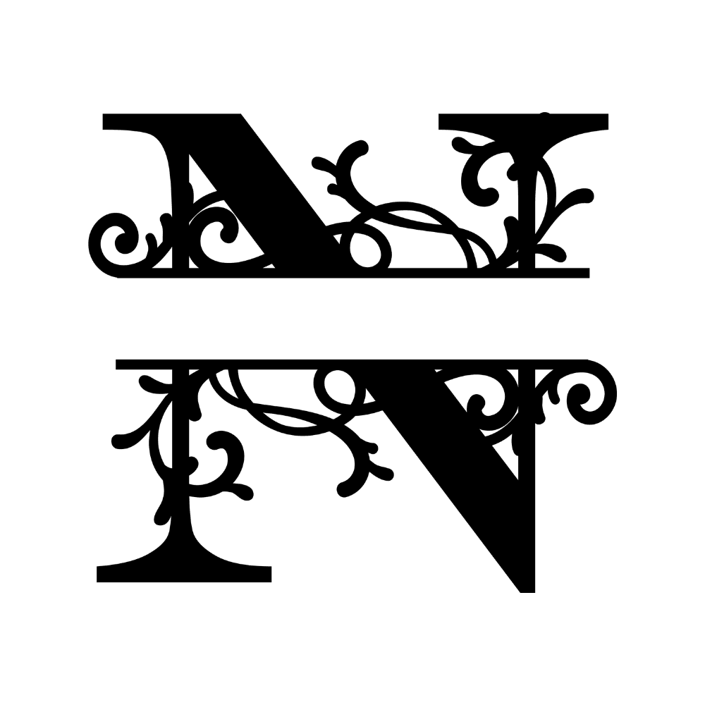 Vines Monograms - Northern Hart Designs