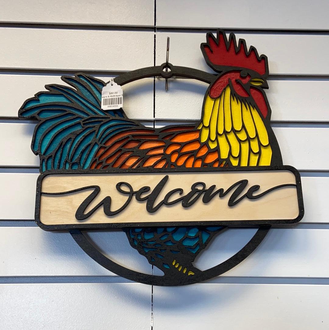 Welcome rooster - Northern Heart Designs